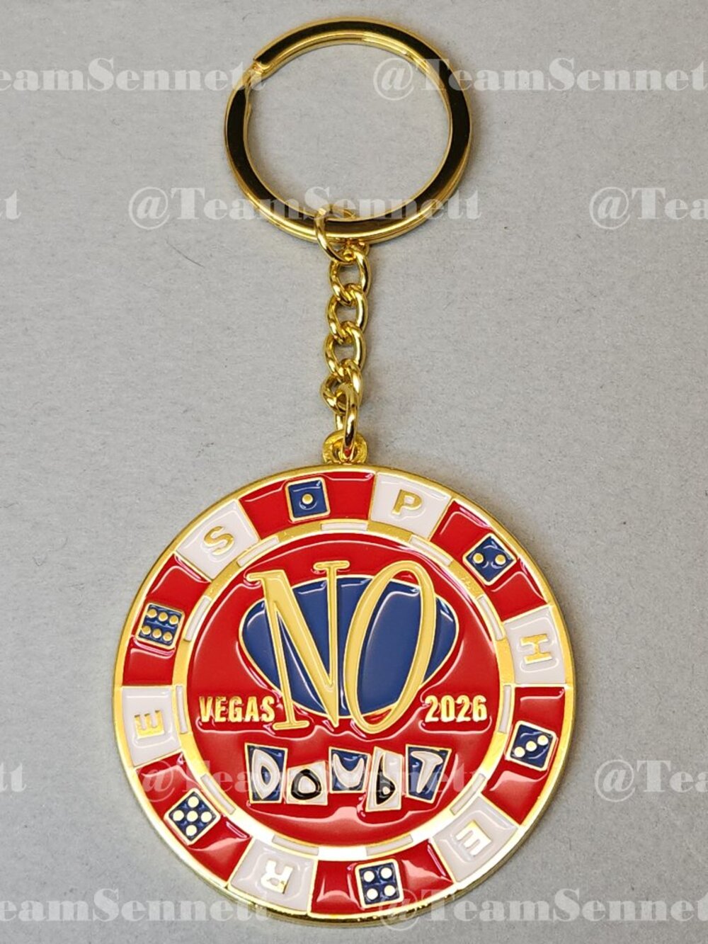 No Doubt Sphere Enamel Keychain / Poker Chip Design / Las Vegas Residency 2026